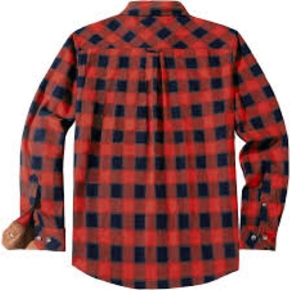 CHEXPEL Mens Flannel Shirts Long Sleeve Casual Button Down Plaid 100% Cotton - Picture 2 of 15